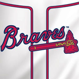 MLB Atlanta Braves Home Jersey Playstation 3 & PS3 Slim Skin