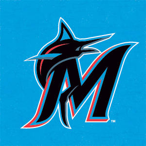 MLB Miami Marlins Solid Distressed Wii (Includes 1 Controller) Skin