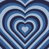 Blue Heart Pattern iPhone XS Clear Case