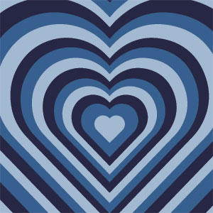Blue Heart Pattern Wii (Includes 1 Controller) Skin