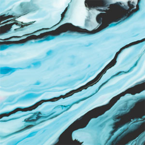 Aqua Blue Marble Ink Xbox 360 Slim (2010) Skin