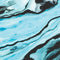 Aqua Blue Marble Ink Xbox 360 Slim (2010) Skin