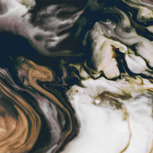 Copper and Black Marble Ink iPhone XS Clear Case