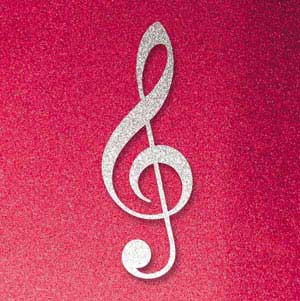 Pink Glitter Music Note PS5 Controller Skin