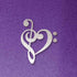 Purple Glitter Musical Heart iPhone XS Clear Case