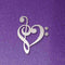 Purple Glitter Musical Heart Xbox Adaptive Controller Skin