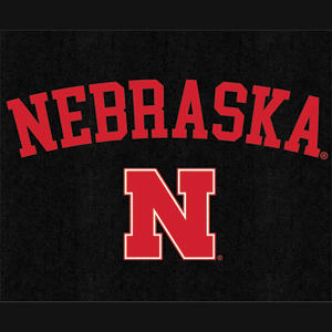University of Nebraska Collegiate Text Black Wii (Includes 1 Controller) Skin