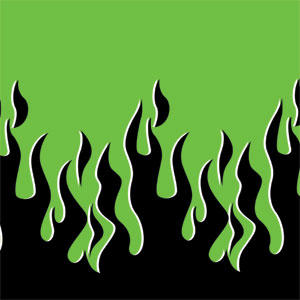 Green Flames Wii (Includes 1 Controller) Skin