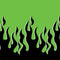 Green Flames Wii (Includes 1 Controller) Skin