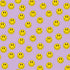 Purple Happy Face Pattern iPhone XS Clear Case