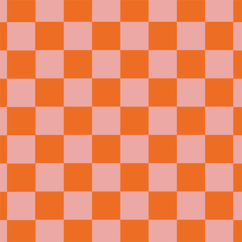 Orange Checkered LG Stylo 6 Clear Case