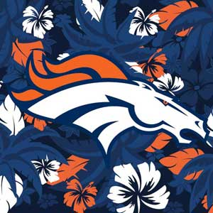 NFL Denver Broncos Tropical Print Wii (Includes 1 Controller) Skin