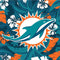 NFL Miami Dolphins Tropical Print Xbox 360 Slim (2010) Skin