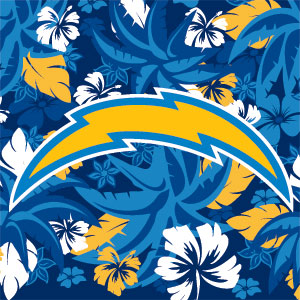 NFL Los Angeles Chargers Tropical Print Studio Wireless Skin