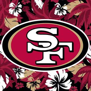 NFL San Francisco 49ers Tropical Print Wii (Includes 1 Controller) Skin