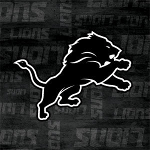 NFL Detroit Lions Black & White Fire TV Cube Skin