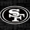 NFL San Franciso 49ers Black & White Xbox 360 Slim (2010) Skin