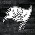 NFL Tampa Bay Buccaneers Black & White iPhone XS Clear Case