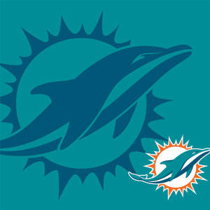 NFL Miami Dolphins Double Vision Xbox 360 Slim (2010) Skin
