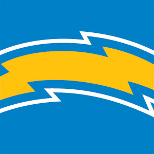 NFL Los Angeles Chargers Large Logo Wii (Includes 1 Controller) Skin