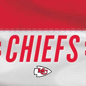 NFL Kansas City Chiefs White Striped Galaxy Book 12in Skin