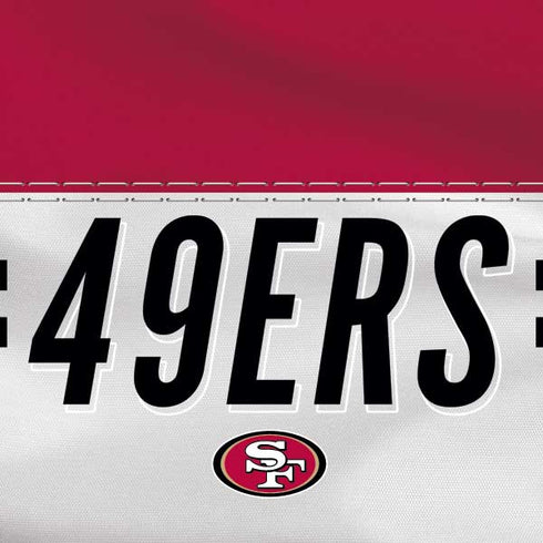 NFL San Francisco 49ers White Striped PS5 Slim Disk Bundle Skin