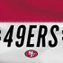 NFL San Francisco 49ers White Striped iPhone XS Clear Case