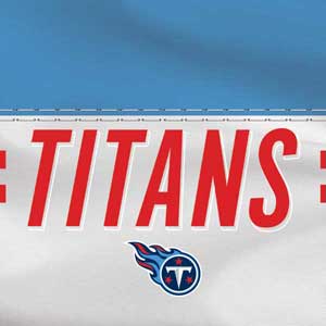 NFL Tennessee Titans White Striped Xbox 360 Slim (2010) Skin