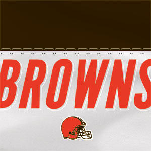 NFL Cleveland Browns White Striped Wii (Includes 1 Controller) Skin