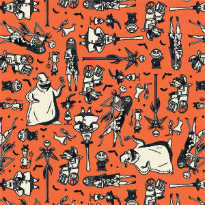 Disney The Nightmare Before Christmas Character Pattern print Wii (Includes 1 Controller) Skin
