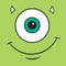 Disney Monsters Inc. Mike’s Face iPhone 15 Pro Clear Case