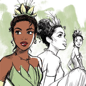 Disney Princess Tiana Sketch Surface Book Skin