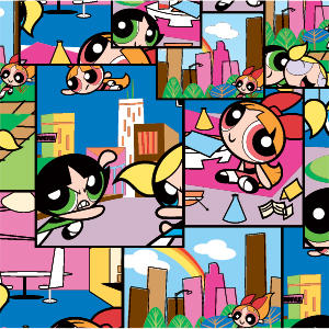 Cartoon Network Powerpuff Girls Patches Playstation 3 & PS3 Slim Skin