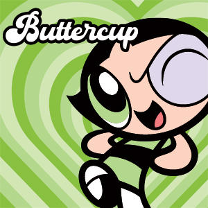 Cartoon Network Powerpuff Girls Buttercup Green Hearts Xbox 360 Slim (2010) Skin
