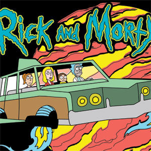 Adult Swim Rick and Morty Family Wagon iPhone 12 Clear Case