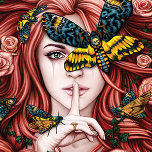 Gothic Woman and Death Moth Butterflies by Sarah Richter Apple Pencil (1st Gen, 2017) Skin