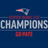 NFL Super Bowl LIII Champions Go Pats iPhone XS Clear Case