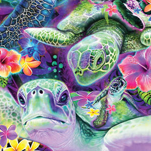 Rainbow Sea Turtles by Sheena Pike Xbox One Console and Controller Bundle Skin