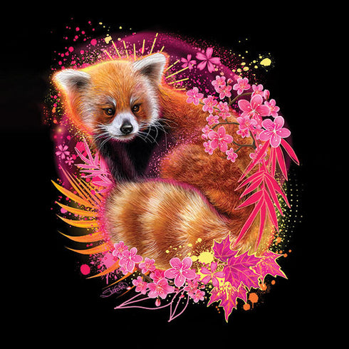 Red Panda with Flowers by Sheena Pike AWS DeepRacer Skin