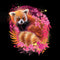 Red Panda with Flowers by Sheena Pike AWS DeepRacer Skin