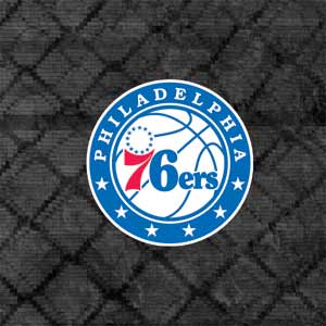 NBA Philadelphia 76ers Black Rust iPhone 8 Pro Case