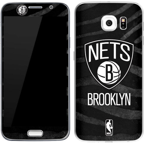 NBA Brooklyn Nets Black Animal Print Galaxy S7 Skin