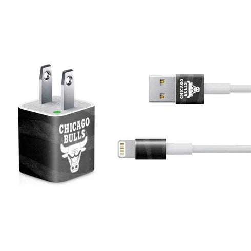 NBA Chicago Bulls Black Animal Print iPhone Charger (5W USB) Skin