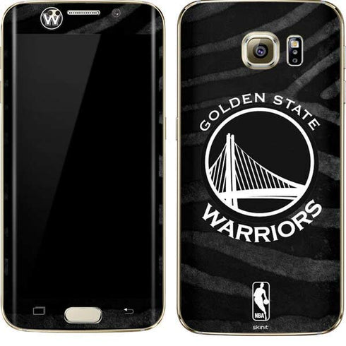 NBA Golden State Warriors Black Animal Print Galaxy S7 Edge Skin