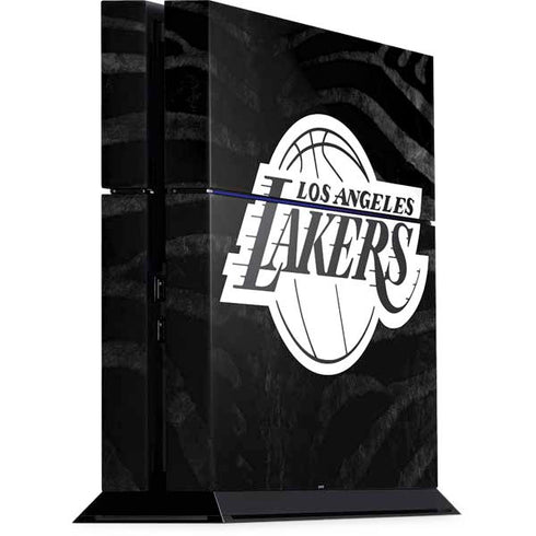 NBA Los Angeles Lakers Black Animal Print PS4 Console Skin
