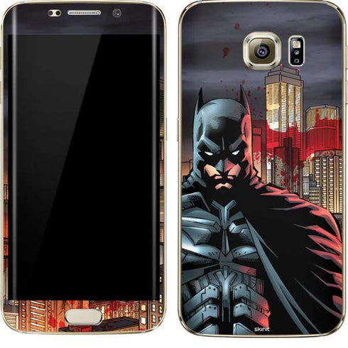 DC Comics Batman The Dark Knight Comic Art in Gotham City Galaxy S7 Edge Skin