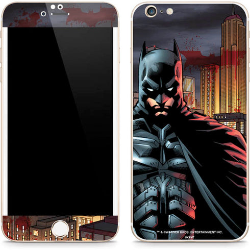 DC Comics Batman The Dark Knight Comic Art in Gotham City iPhone 6/6s Plus Skin