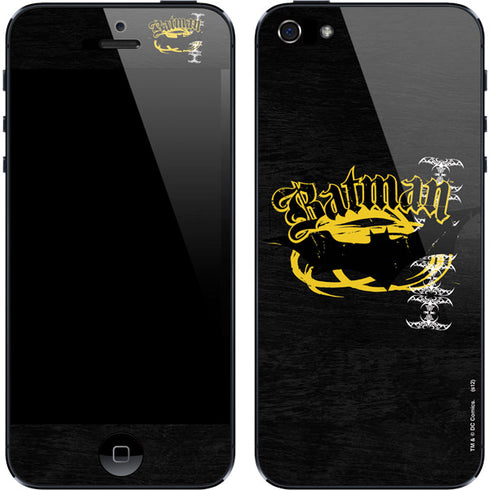 DC Comics Batman Dark Knight Logo Yellow & Black iPhone 5/5s/5SE Skin