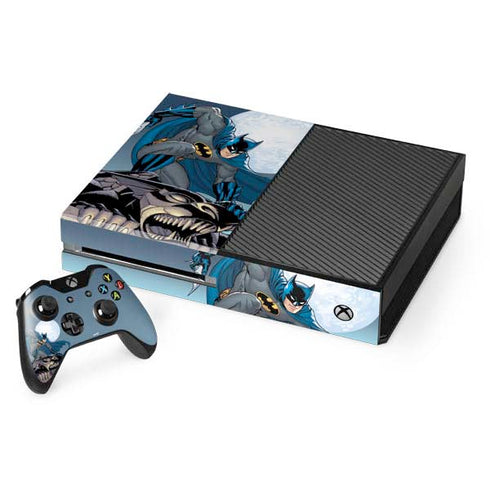 DC Comics Batman Action Pose 90's art Xbox One Console and Controller Bundle Skin