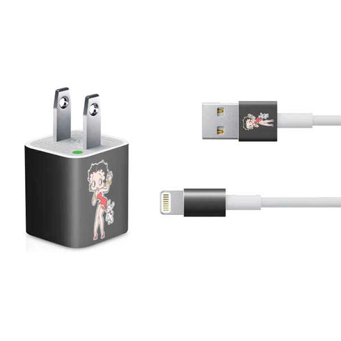 Betty Boop With Puppy iPhone Charger (5W USB) Skin